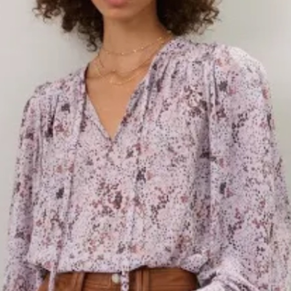 Floral Blouse with bow on the front
